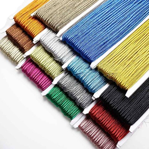 30meters Metallic Colors Braided Soutach Cord 3mm Nylon Rope Snake Belly Cords Soutache Metalico For DIY Jewelry Making Findings ► Photo 1/6