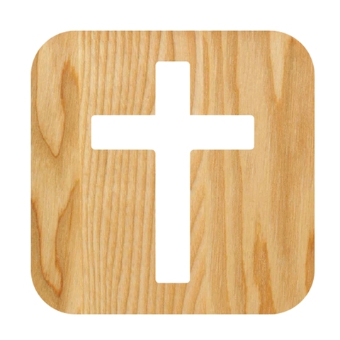 3D Wooden Cross USB Night Light LED Table Lamp Novelty Kids Bedroom Coffee Shop Decoration Christian Gift ► Photo 1/6