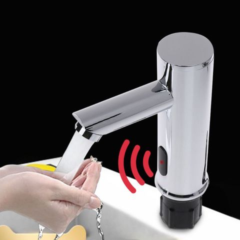 Bathroom Automatic Infrared Sensor Sink Faucet Touchless Basin Water Tap Deck Mounted  ► Photo 1/5