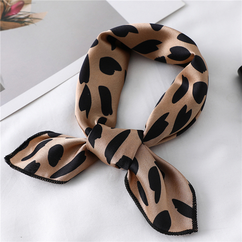 Fashion Women Plain Office Neck Square Silk Scarf for Ladies Bag  Accessories Scarves 70*70cm