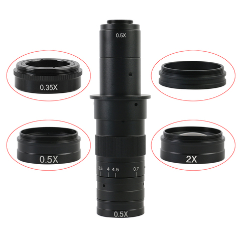 0.3X 0.35X 0.5X 1X 2.0X Industry Video Microscope Camera Objective Lens For 10A C-MOUNT Lens Barlow Auxiliary Glass Lens ► Photo 1/5