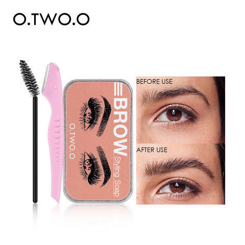 O.TWO.O Eyebrow Soap Wax With Trimmer Fluffy  Feathery Eyebrows Pomade Gel For Eyebrow Lamination Makeup Soap Brow Sculpt Lift ► Photo 1/6