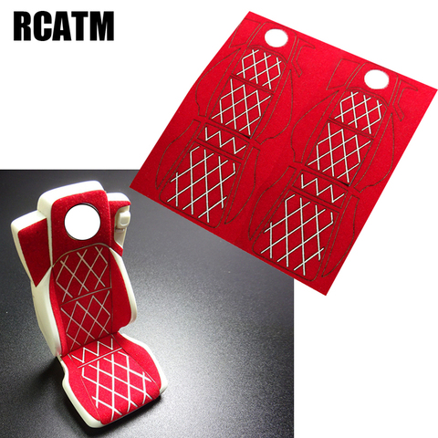 2pcs Interior Driver Seat Sticker Velvet Chair Decoration For 1/14 Tamyia Rc Truck Benz Actros 3363 1851 3348 ► Photo 1/5