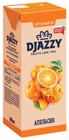 «Djazzy», сок апельсиновый, с мякотью ► Photo 1/1