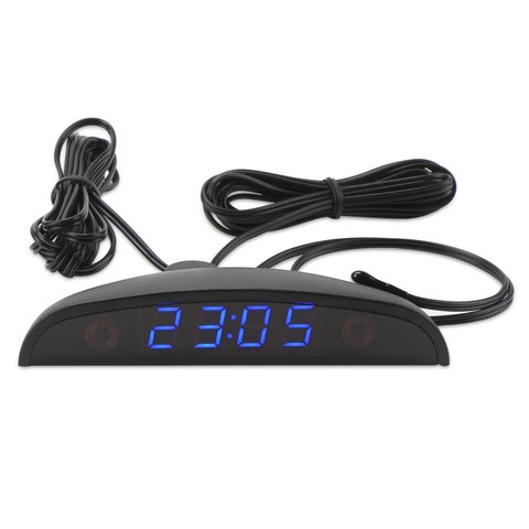 LED Car Clock 24-Hour Thermometer Car Inside Outside Temperature Meter Digital Battery Voltage Monitor DC 8~28V Voltmeter ► Photo 1/6