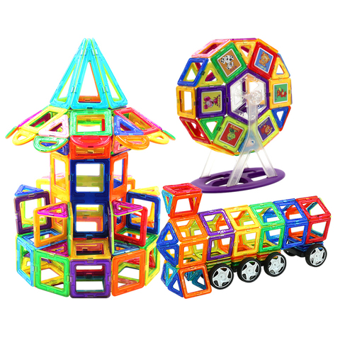 21-89pcs Big Size DIY Magnetic Blocks Magnetic Constructor Kids Magnet Designer For Children Gift Educational Toys For Boys Girl ► Photo 1/6