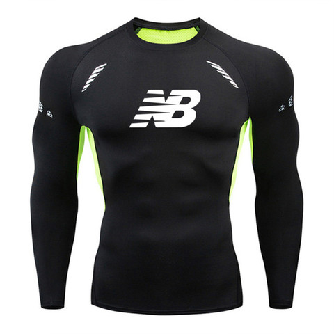 Long Sleeve T shirt Compression Skull Sports Shirt Men GYM Running Jogging Quick-Drying Tshirt Gym Fitness Rashgard Training MMA ► Photo 1/6