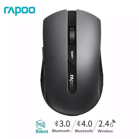 Rapoo 7200M Noiseless Mice Multi-mode Silent Wireless Mouse with 1600DPI Bluetooth 3.0/4.0 RF 2.4GHz for Computer Laptop ► Photo 1/6