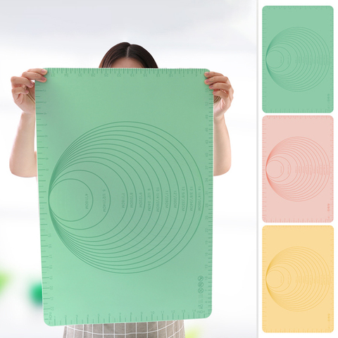 Extra Large Silicone Baking Mat Pad Non-stick Rolling Pastry Kneading Dough Pad Pink Green Silicone Baking Sheet Pastry Kneading ► Photo 1/6