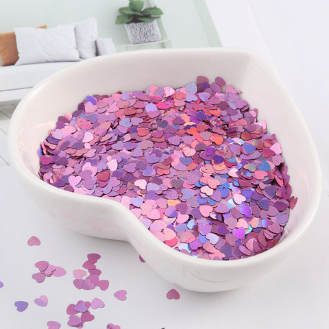 Eco-friendly PET 3mm Ultrathin Heart Nail Sequin Mixed Holographic Laser Silver Glitter Sequins for Craft Nail Art Decoration ► Photo 1/6