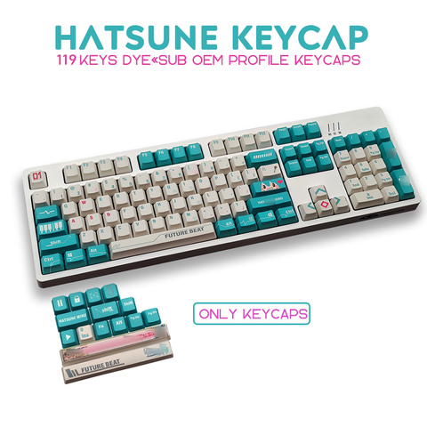 PBT 119 Keys OEM Profile Keycap DYE -SUB  File Personalized Anime Keycaps For Cherry MX Switch Mechanical Keyboard ► Photo 1/6