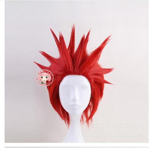 My Boku No Hero Academy Eijirou Kirishima Eijiro Red Short Heat Resistant Wig Cosplay Wig + Cap ► Photo 1/6