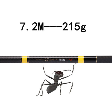 High Carbon Stream Power Hand Fishing Pole Superhard 3.6m 4.5m 5.4m 6.3m 7.2m Telescopic Spinning  Fishing Rod Carp Taiwan Rod ► Photo 1/6