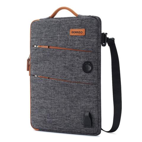 DOMISO 11 13 14 15.6 17.3 Inch Waterproof Laptop Bag Polyester with USB Charging Port Headphone Hole for Lenovo Acer HUAWEI HP ► Photo 1/6