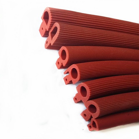 5m Silicone Strip Red Shaped Mushroom Head Sealing Strip High Temperature T-Shaped Silicone Strip for Oven Door Sealing Strip ► Photo 1/5