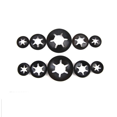 M3 M4 M5 M6 M8 M10 Tooth Starlock Push On Locking Washers Speed Clips Fasteners Assortment Kit Quick Speed Locking Washers ► Photo 1/1