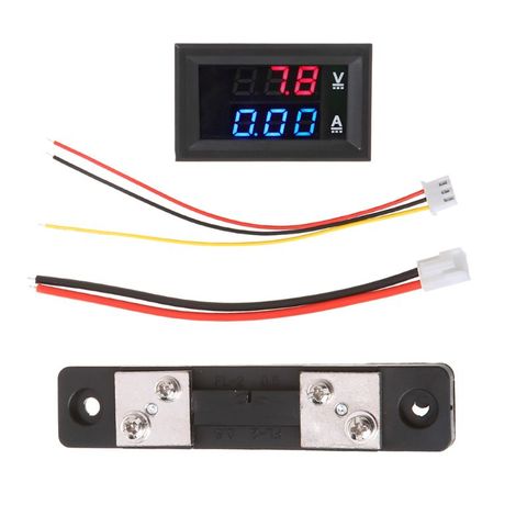 DC 0-100V 50A Digital Voltmeter Ammeter LED Dual Display Voltage Current Meter Tester with Shunt Diverter U4LB ► Photo 1/6