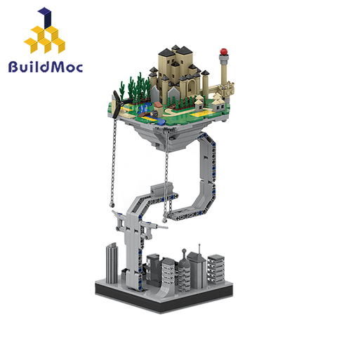 BuildMOC Creator Castle Sculptures Suspended Gravity Building Blocks Dynamic Physics Balance Novel Bricks Toys Kids Child ► Photo 1/2