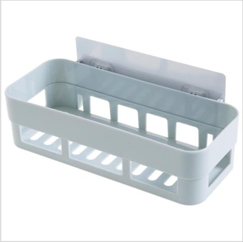 PP Plastic Practical Home Kitchen Bathroom Basket Shelf Storage Rack Wall Mounted Anti-Slip Utensil Stand Holder Rack ► Photo 1/6
