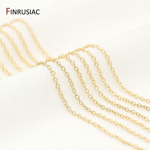 14k Real Gold Plated Chain For Jewelry Making 1.2mm 1.6mm 2.0mm Thin Chain Wholesale Handmade DIY Jewelry Findings ► Photo 1/6