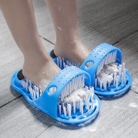 Wonderlife Plastic bath shower foot massage slippers bath shoe brush foot washer remove dead skin foot care tool ► Photo 1/6