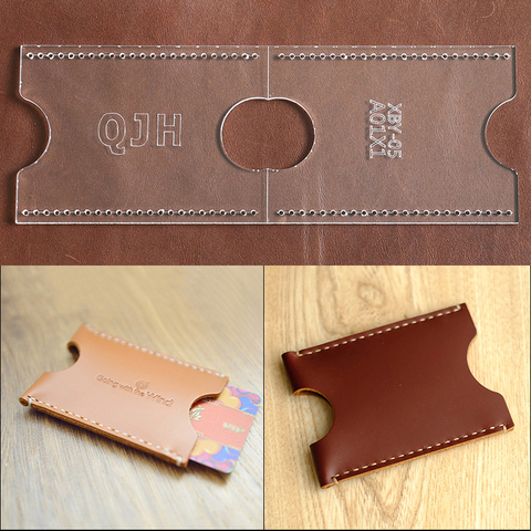 Acrylic laser version of the template bus card package card set DIY manual leather card package sewing tools ► Photo 1/5