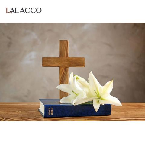 Laeacco First Communion Nativity Holy Bible Jesus Cross Easter Diwali Photography Backdrops Photo Backgrounds Photophone Props ► Photo 1/1