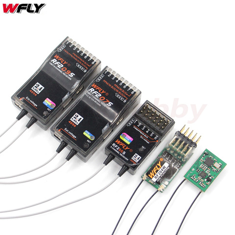 WFLY Original RF201S RF204W RF206S RF207S RF209S 2.4GHz Receiver Receptor ET07 ET12 4/6/7/9CH S.BUS PPM PWM RC Radio Transmitter ► Photo 1/6