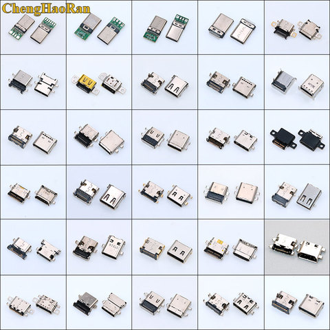 30Model 30PCS for Xiaomi Redmi Huawei ZTE LG Micro USB Type C Connector Female Charge Charging Dock port Plug Type-C Socket jack ► Photo 1/6