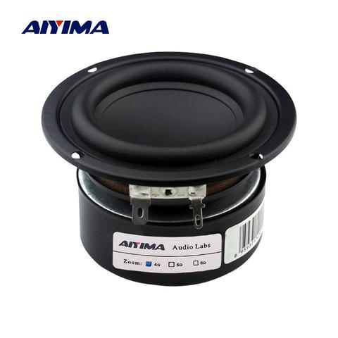 AIYIMA 2Pcs 3 Inch Subwoofer Audio Speaker Driver 4 8 Ohm 25W Portable Hifi Stereo Speakers Woofer Loudspeaker Horn ► Photo 1/6