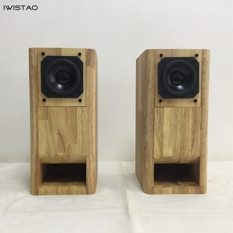 IWISTAO HIFI 3 Inches Full Range Speaker Finished 1 Pair  Solid Wood Labyrinth Structure for Tube Amplifier ► Photo 1/6