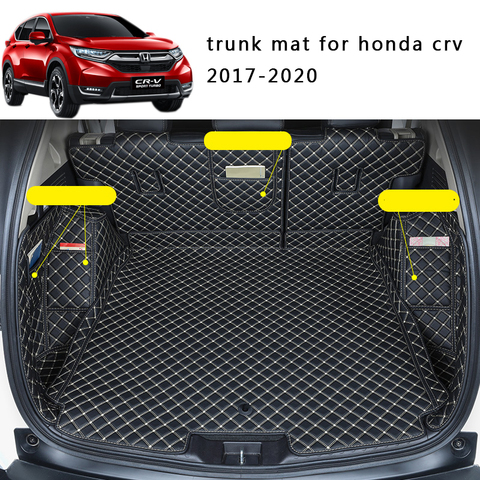 Leather Car Trunk Mat Cargo Liner for Honda Crv 2022 5th cr-v Rug Carpet Interior Accessories ► Photo 1/5