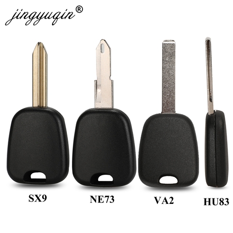 jingyuqin 10X Transponder Car Key Shell For Peugeot 106 107 307 207 306 406 For Citroen C2 C3 C4 SX9 NE73 VA2 HCA NE78 Fob Case ► Photo 1/5