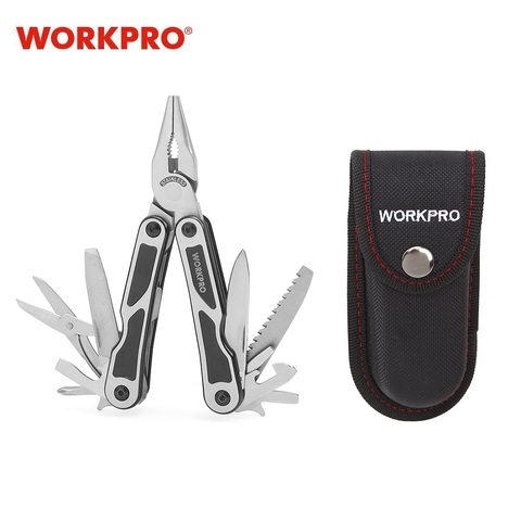 WORKPRO 15 in 1 Multi Plier Stainless Steel Multitool Wire Stripper Crimping tool Knife Cable Cutter ► Photo 1/6