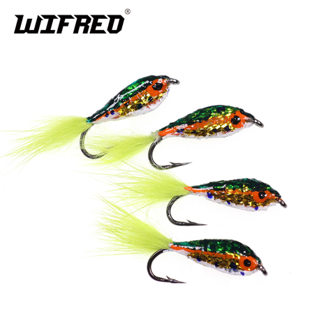 Wifreo 4PCS #10 Epoxy Minnow Fly Bait Fish Lure Wobbler Spoons for Trout Bass Bluegill Pike Fishing ► Photo 1/6
