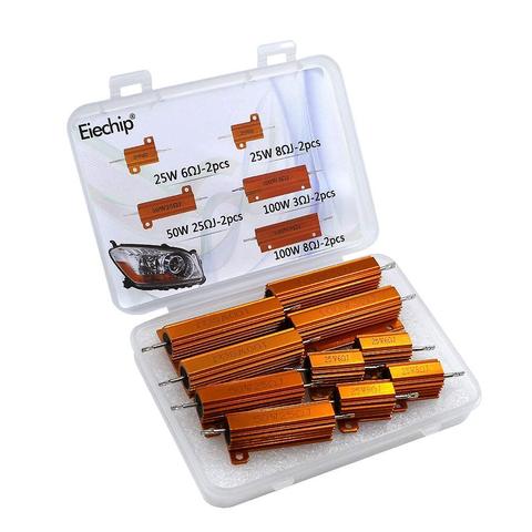 10pcs/lot 25W 50W 100W Car Load Resistor LED Reverse Brake Turn Signal Light Wirewound resistance kit for 7443 7440 WY21W W21W ► Photo 1/6