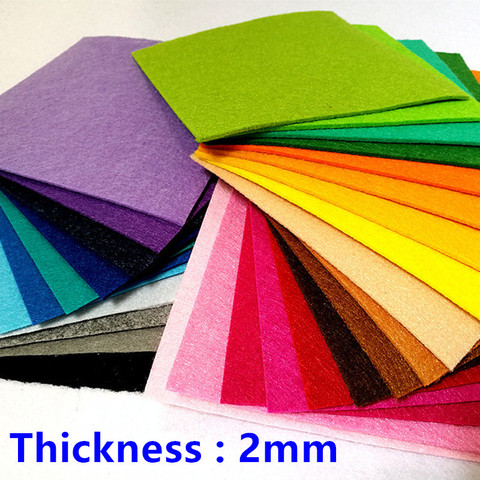30*30cm 2mm Thick Fabric Handmade Felt Coloful Nonwoven Polyester Flowers Cloth For DIY Dolls Crafts Needlework Sewing Materials ► Photo 1/6