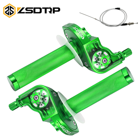 ZSDTRP CNC Adjustable Aluminum ACERB Throttle Grips Settle twist gas throttle handle For Dirt Pit Bike Kayo Bse Apollo 110-250cc ► Photo 1/6