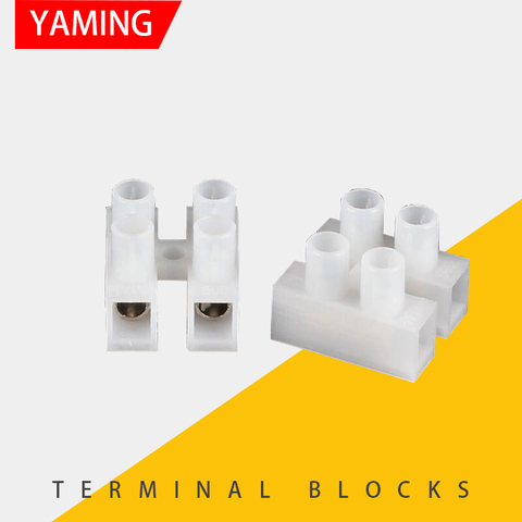 10pcs/bag 2P Wire Connector 10A DIN rail 4 Terminal blocks 4 screw connect holes universal quick connector 1-4 square ► Photo 1/3