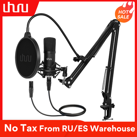 UHURU XLR Condenser Microphone Professional Studio Cardioid Mikrofon Kit Podcast Streaming Mic for Broadcast YouTube Recording ► Photo 1/6