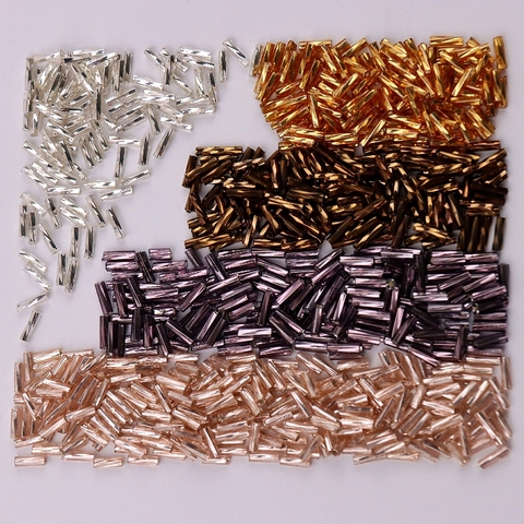 300Pcs Helical Seedbeads 11/0 Tube Bead 2x6mm Twist Bugles Glass Seed Beads For DIY Bracelet Jewelry Dress Making 25 Colors ► Photo 1/6