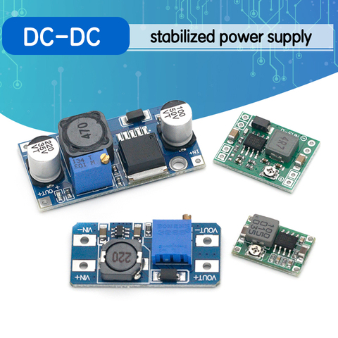 LM2596S-ADJ MT3608 MP1584EN DC-DC Voltage stabilized power supply module Adjustable boost& buck voltage regulator module ► Photo 1/6