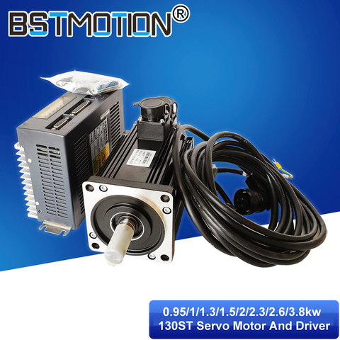 AC Servo Motor 1KW 1.3KW 1.5KW 2KW 2.3KW 2.6KW 3.8KW 130ST M04025 M05025 M06015 M06025 M07725 M10010 M10015 M10025 M15015 M15025 ► Photo 1/6