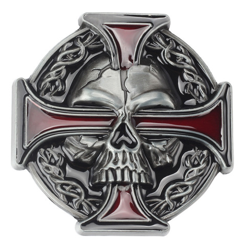 Skull skeleton belt buckle Belt DIY accessories Western cowboy style Smooth belt buckle Punk rock style k15 ► Photo 1/4