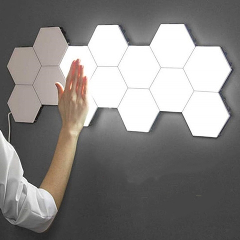 NewTrend Touch Wall Lamp Creative Honeycomb Modular Assembly Helios Quantum lamp LED Magnetic decoration Wall Light Bedroom Lamp ► Photo 1/5