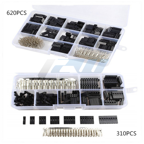 620pcs/310pcs 2.54mm DuPont jumper connector shell with terminal kit ► Photo 1/5