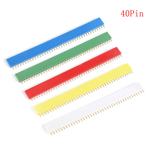 10PCS 1X40 PIN Single Row Straight FEMALE PIN HEADER 2.54MM PITCH Strip Connector Socket 140 40p 40PIN 40 PIN FOR PCB arduino ► Photo 1/6