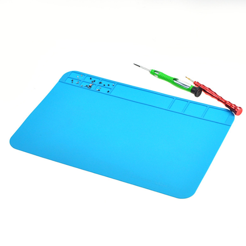 1PC 300*200mm Insulation Pad Heat-Resistant Silicon Soldering Mat Work Pad Desk Platform Solder Rework Repair Tool Station ► Photo 1/6