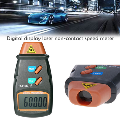 Durable DT2234C  Portable LCD Digital Contactless Laser Photo Tachometer Speed Meter Measuring Speedometer Rotation Speed Gauge ► Photo 1/6