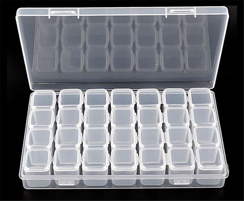 Aidetek 28  transparent compartments box organizer with individual lids BOXALL28 ► Photo 1/6